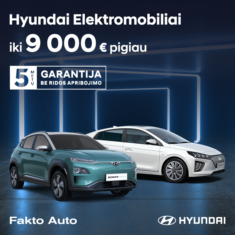 hyundai kona ev nuolaida