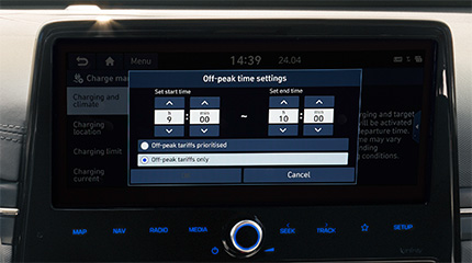 Hyundai IONIQ electric programuojamas įkrovimas