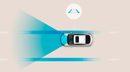 Hyundai IONIQ electric važiavimo juostos stebėjimo