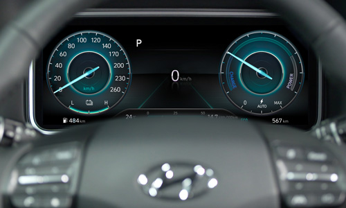 Hyundai KONA Electric 10,25col skaitmeninis skydas