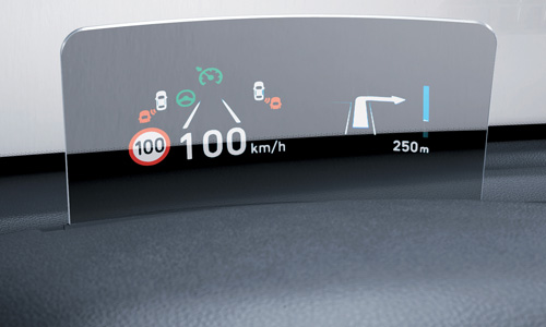 Hyundai KONA Electric projekcinis ekranas