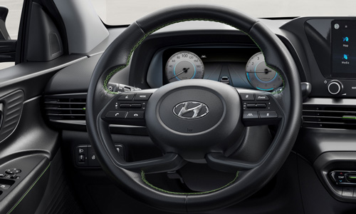 Naujasis Hyundai i20 skaitmeninis skydelis