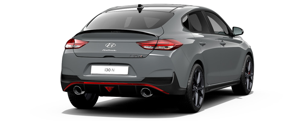 Naujasis Hyundai i30 Fastback N dvigubas išmetimo vamzdis