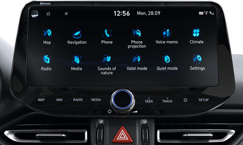 Naujasis Hyundai i30 Fastback N MY21 prijunkite išmanųjį telefoną
