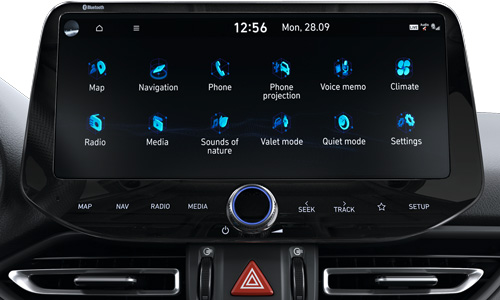 Naujasis Hyundai i30 Fastback N MY21 prijunkite išmanųjį telefoną