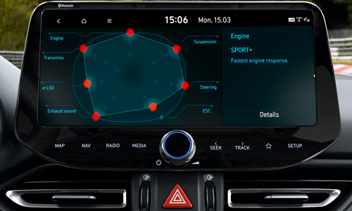 Naujasis Hyundai i30 Fastback N MY21 Performance driving sistema