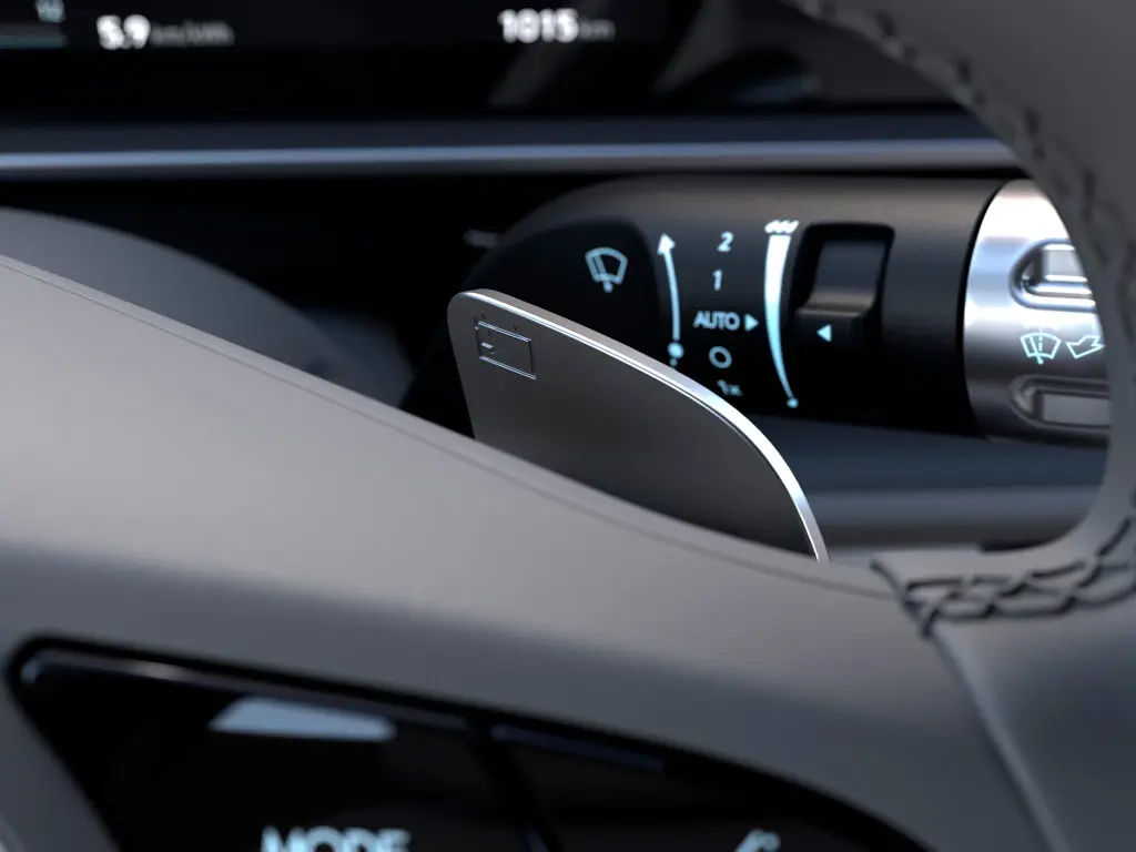 Naujasis Hyundai IONIQ 6 Vairavimas su svirtelėmis ant vairo ir vienu pedalu (i-Pedal)