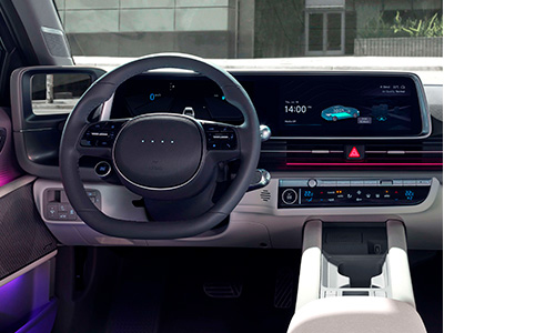 Naujasis Hyundai IONIQ 6 jutiklinis prietaisų skydelis