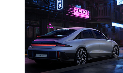 Naujasis Hyundai IONIQ 6 Sparno formos galinis aptakas