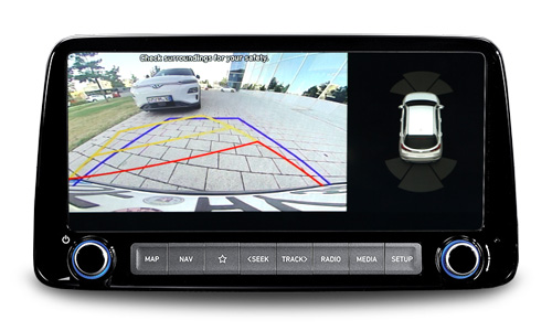 Naujasis Hyundai KONA MY21 galinio vaizdo monitorius
