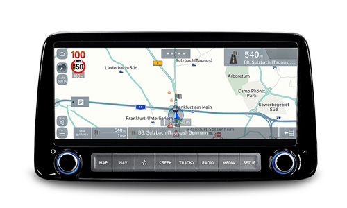 Naujasis Hyundai KONA MY21 jutiklinio ekrano navigacija