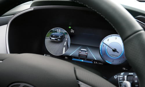 Hyundai Santa Fe MY21 aklos zonos stebėjimo monitorius