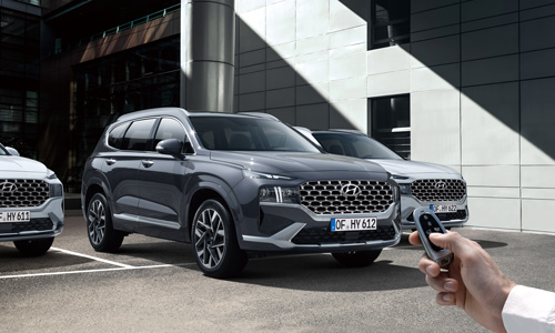 Hyundai Santa Fe MY21 sauga išmanioji statymo pagalbos sistema