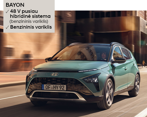 Naujasis Hyundai BAYON SUV fakto autocentras