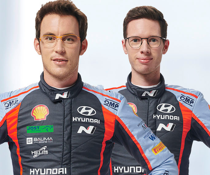 Hyundai WRC įgula Thierry Neuville’is ir Martijnas Wydaeghe’as